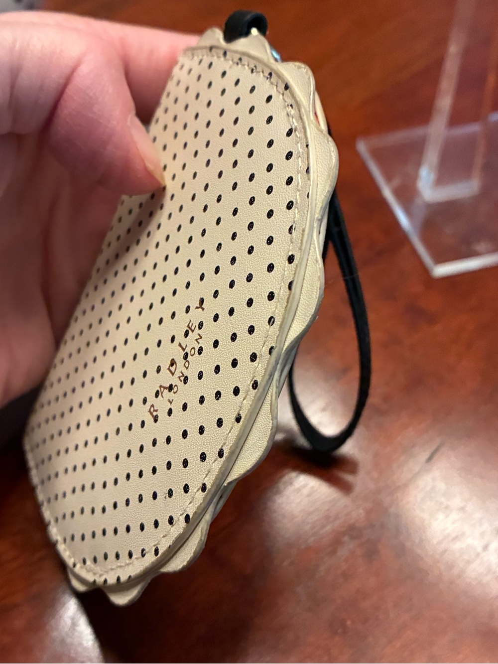 RADLEY LONDON Cream Wristlet with Black Polka Dots - Picture 6 of 8
